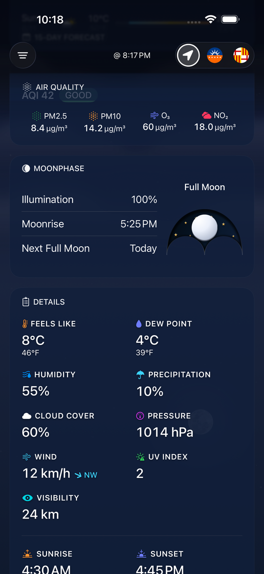 Moonphase support, realistic or analog